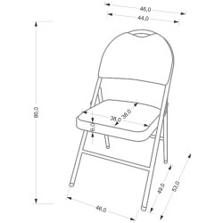 Scaun pliabil Halmar K566 (Grey/Black) Thumb