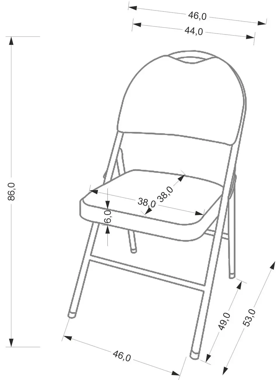 Scaun pliabil Halmar K566 (Grey/Black)