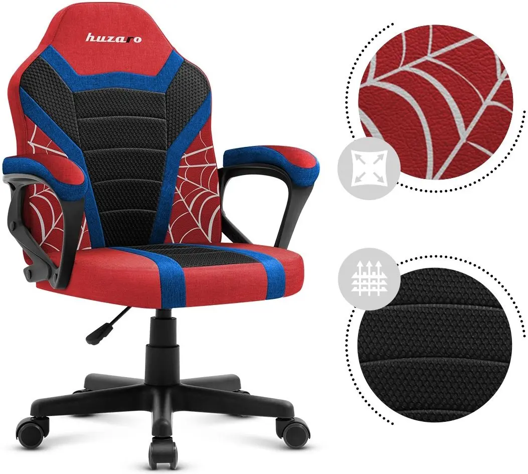 Fotoliu gaming pentru copii Huzaro Ranger Spider Mesh 1.0 (Black/Red/Blue) - 7