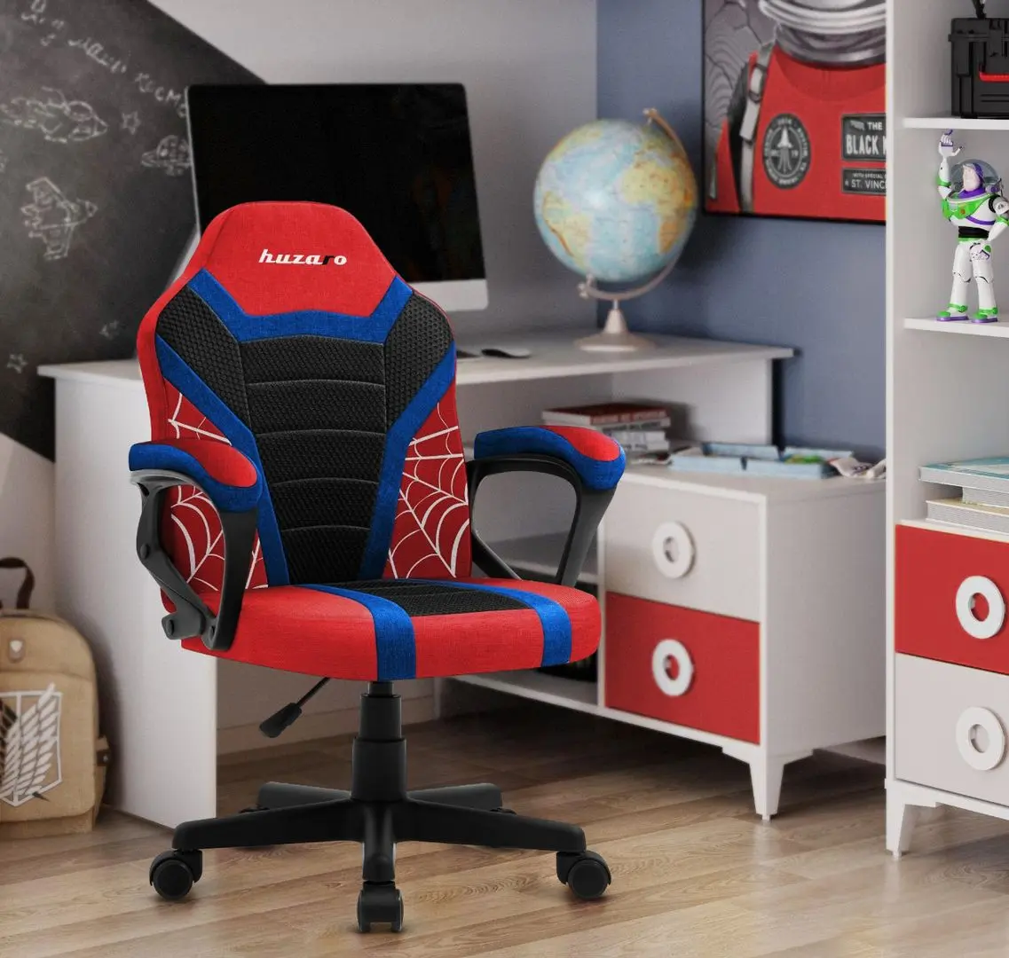 Fotoliu gaming pentru copii Huzaro Ranger Spider Mesh 1.0 (Black/Red/Blue)