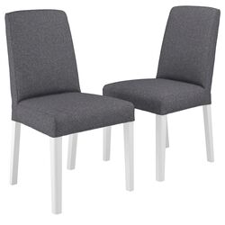 Set scaune Ikea Bergmund/Gunnared 2 buc (Alb/Gri mediu)