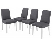 Set scaune Ikea Bergmund (Alb/Gunnared Gri Mediu)