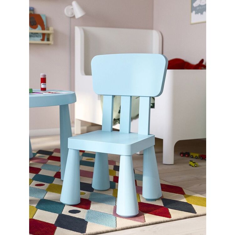 Стул детский Ikea Mammut (Голубой)