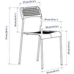 Scaun Ikea Adde (Negru) Thumb