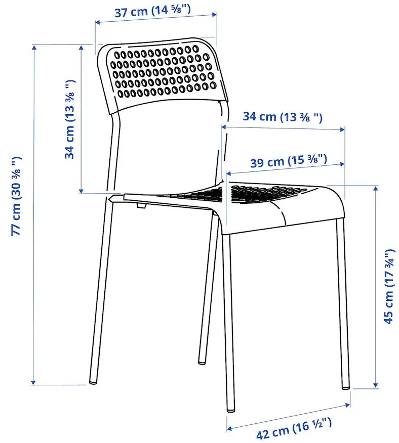 Scaun Ikea Adde (Negru)