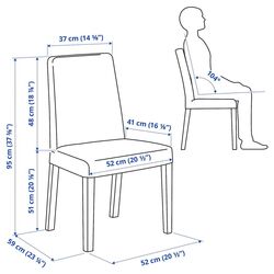 Scaun Ikea Bergmund/Fagelfors (Alb/Multicolor) Thumb