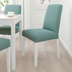 Стул Ikea Bergmund (Белый/Люнген Светло-зеленый) Thumb