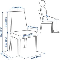 Scaun Ikea Bergmund/Fagelfors (Negru/Multicolor) Thumb