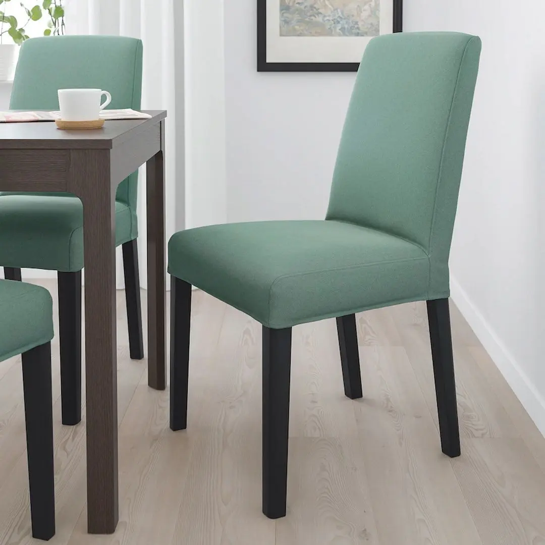 Стул Ikea Bergmund (Черный/Люнген Светло-зеленый) - 4