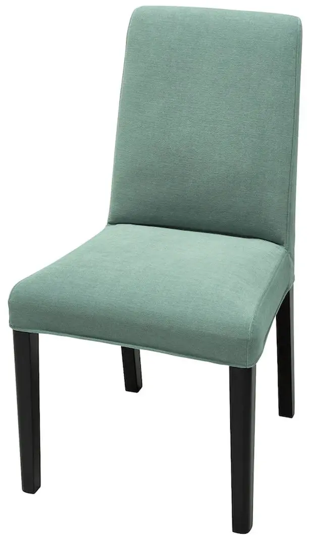 Стул Ikea Bergmund (Черный/Люнген Светло-зеленый)