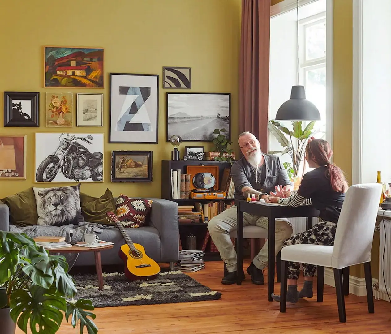 Scaun Ikea Bergmund/Orrsta (Negru/Gri)