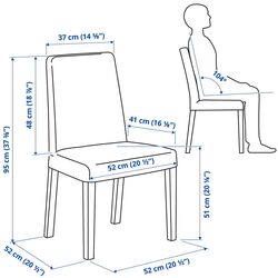 Scaun Ikea Bergmund/Fagelfors (Aspect Stejar/Multicolor) Thumb