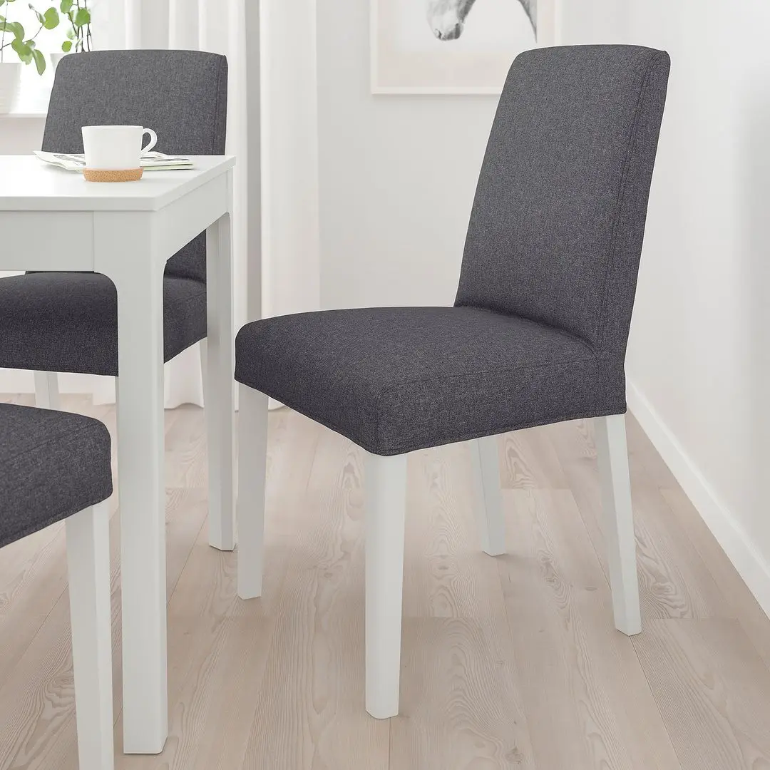 Scaun Ikea Bergmund/Gunnared (Alb/Gri)