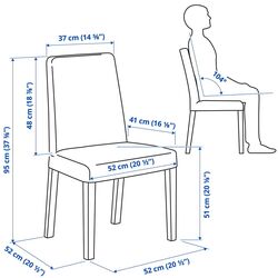 Scaun Ikea Bergmund/Hallarp (Alb/Bej) Thumb