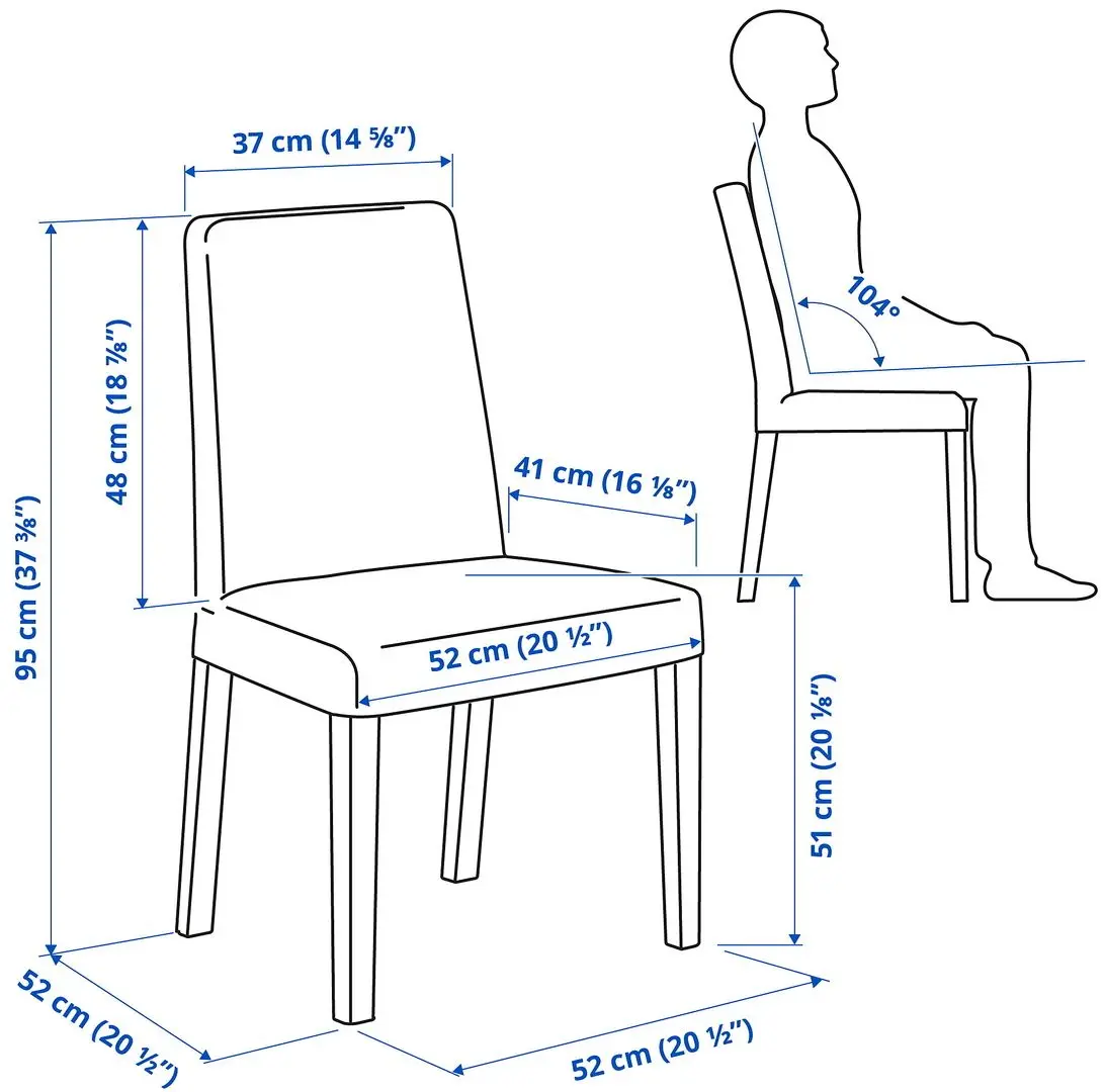 Scaun Ikea Bergmund/Hallarp (Alb/Bej)