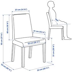 Scaun Ikea Bergmund/Nykvarn (Alb/Gri) Thumb