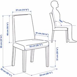Scaun Ikea Bergmund/Nykvarn (Negru/Gri) Thumb