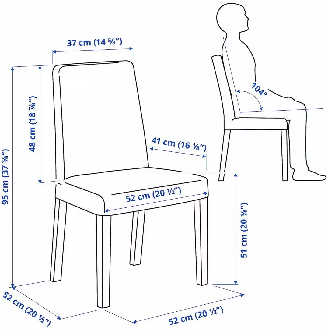 Scaun Ikea Bergmund/Nykvarn (Negru/Gri)