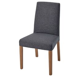 Scaun Ikea Bergmund (Aspect Stejar/Gunnared Gri Mediu) Thumb