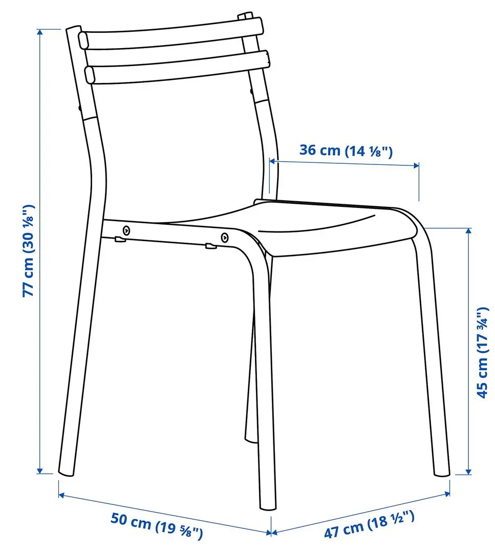 Стул Ikea Geneson (Красный)