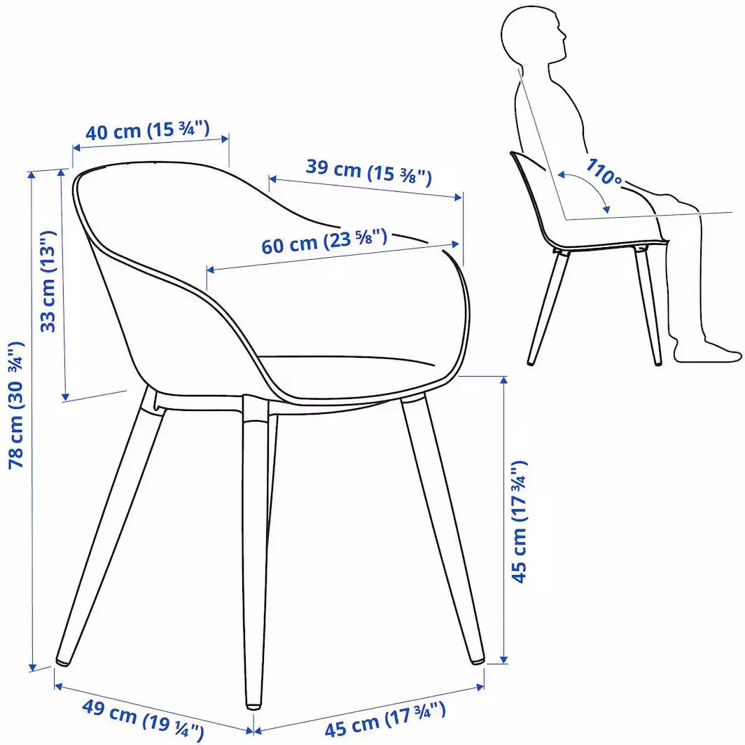 Scaun Ikea Gronsta (Alb)