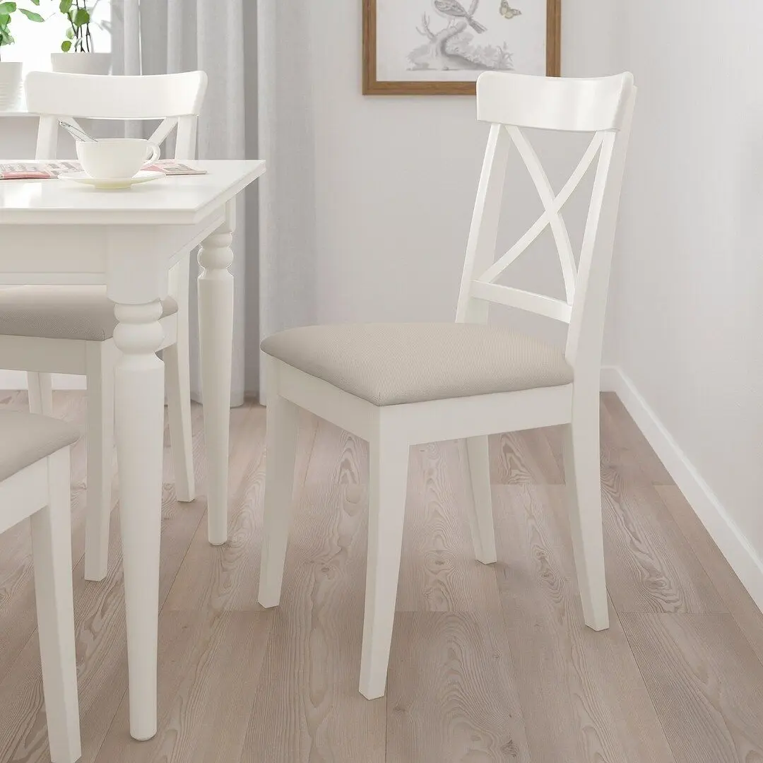 Scaun Ikea Ingolf/Hallarp (Alb/Bej)