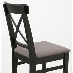 Scaun Ikea Ingolf (Negru-Maro/Nolhaga Gri-Bej) Thumb
