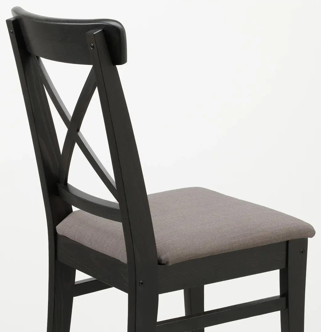 Scaun Ikea Ingolf (Negru-Maro/Nolhaga Gri-Bej)