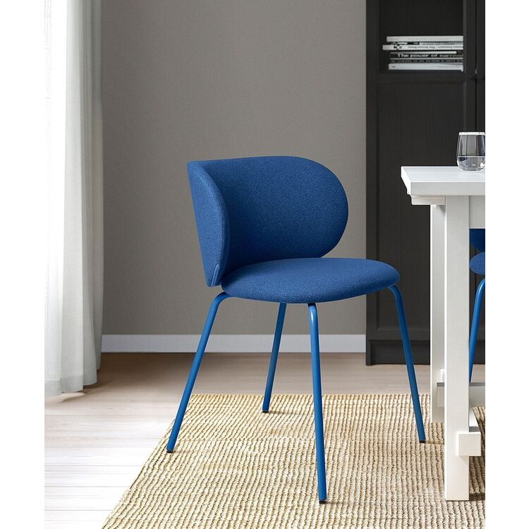 Krylbo Blue Ikea Chair Krylbo Sedia Blu Ikea Tavolo Bianco Ikea
