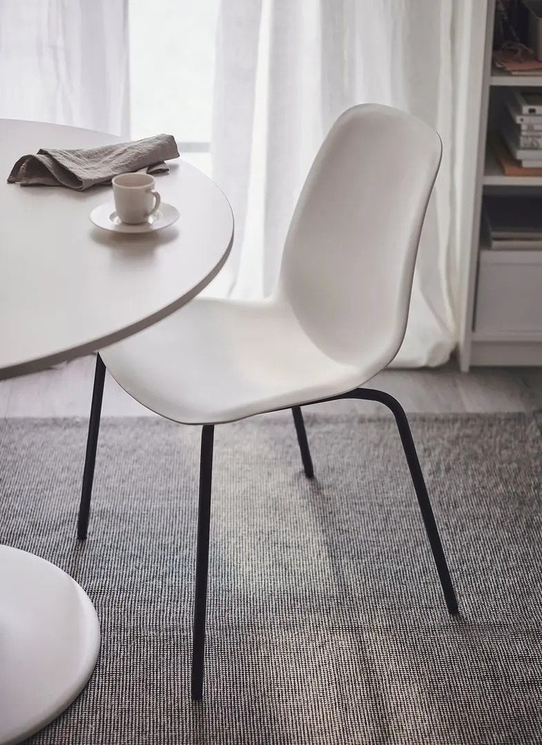 Стул Ikea Lidas/Sefast (Белый/Черный)