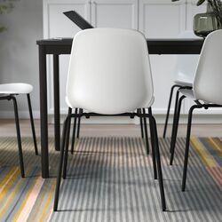 Стул Ikea Lidas/Sefast (Белый/Черный) Thumb