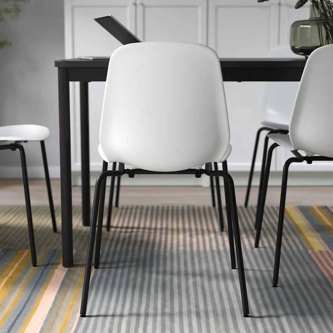 Стул Ikea Lidas/Sefast (Белый/Черный)