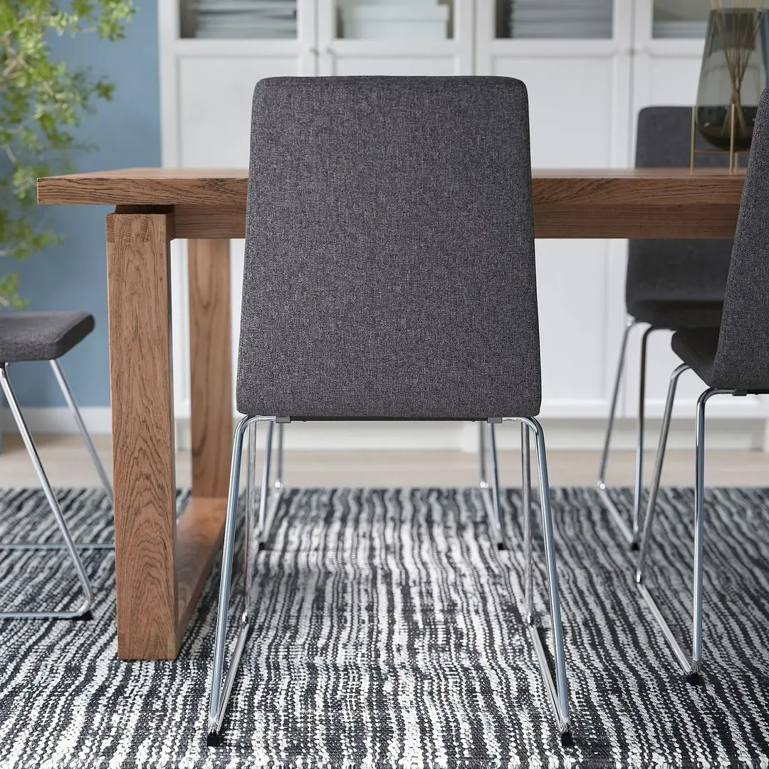 Scaun Ikea Lillanas (Cromat/Gunnared Gri Inchis)