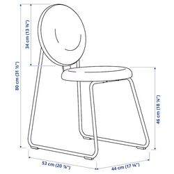 Scaun Ikea Manhult/Hakebo (Negru/Gri-Verde) Thumb
