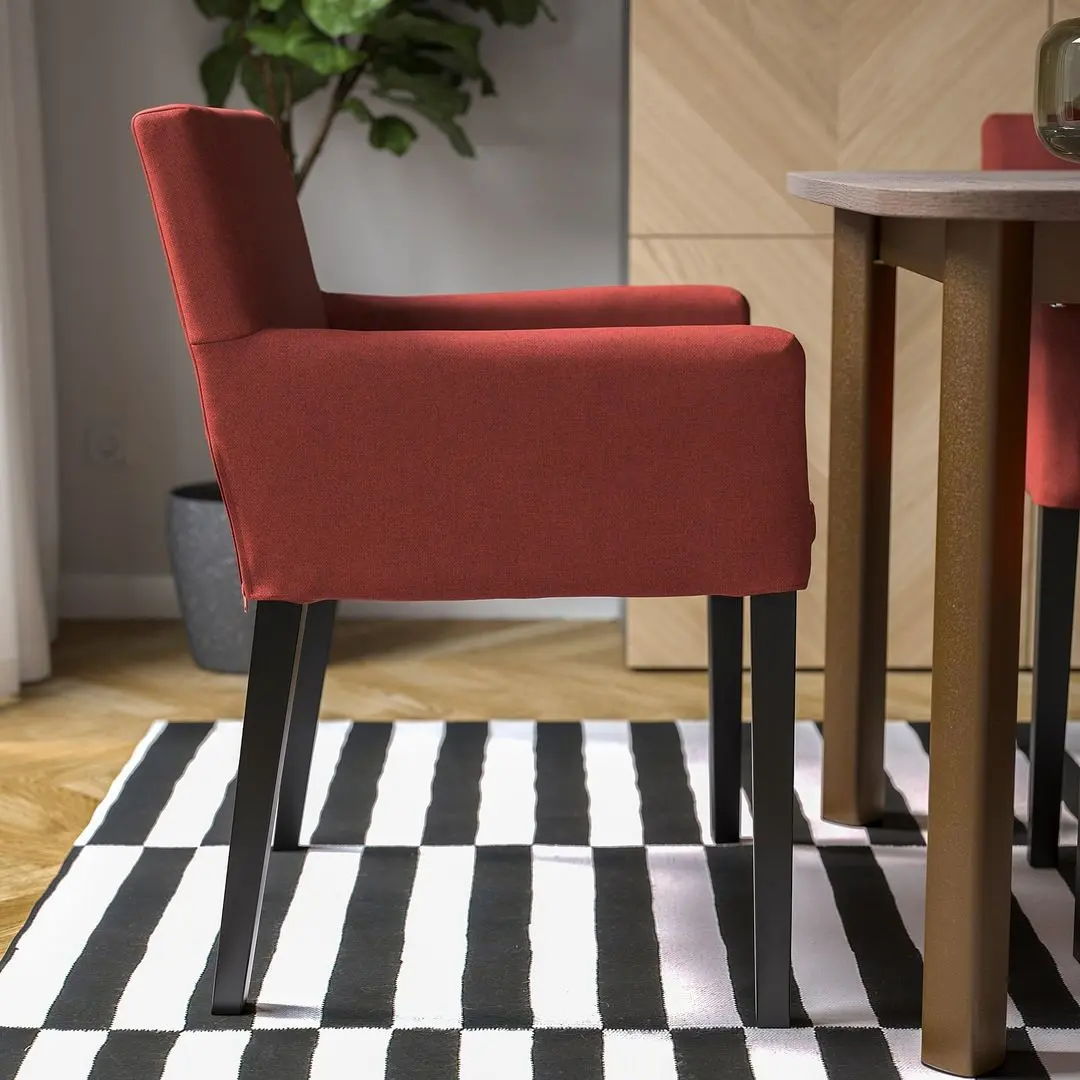 Scaun Ikea Marenas (Negru/Gunnared Roşu-Maro)