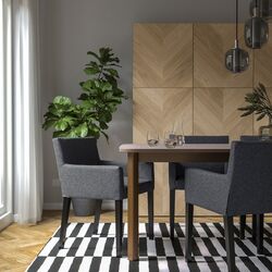 Scaun Ikea Marenas (Negru/Gunnared Gri Inchis) Thumb