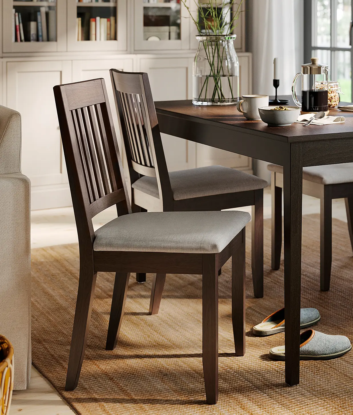 Scaun Ikea Nasinge/Kilanda (Maro/Bej deschis)