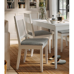 Стул Ikea Nasinge/Tibbleby (Белый/Серо-бежевый) Thumb