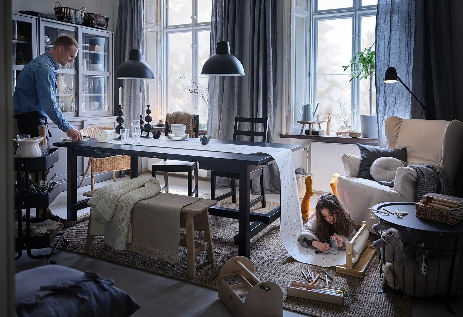 Scaun Ikea Nordviken (Negru)