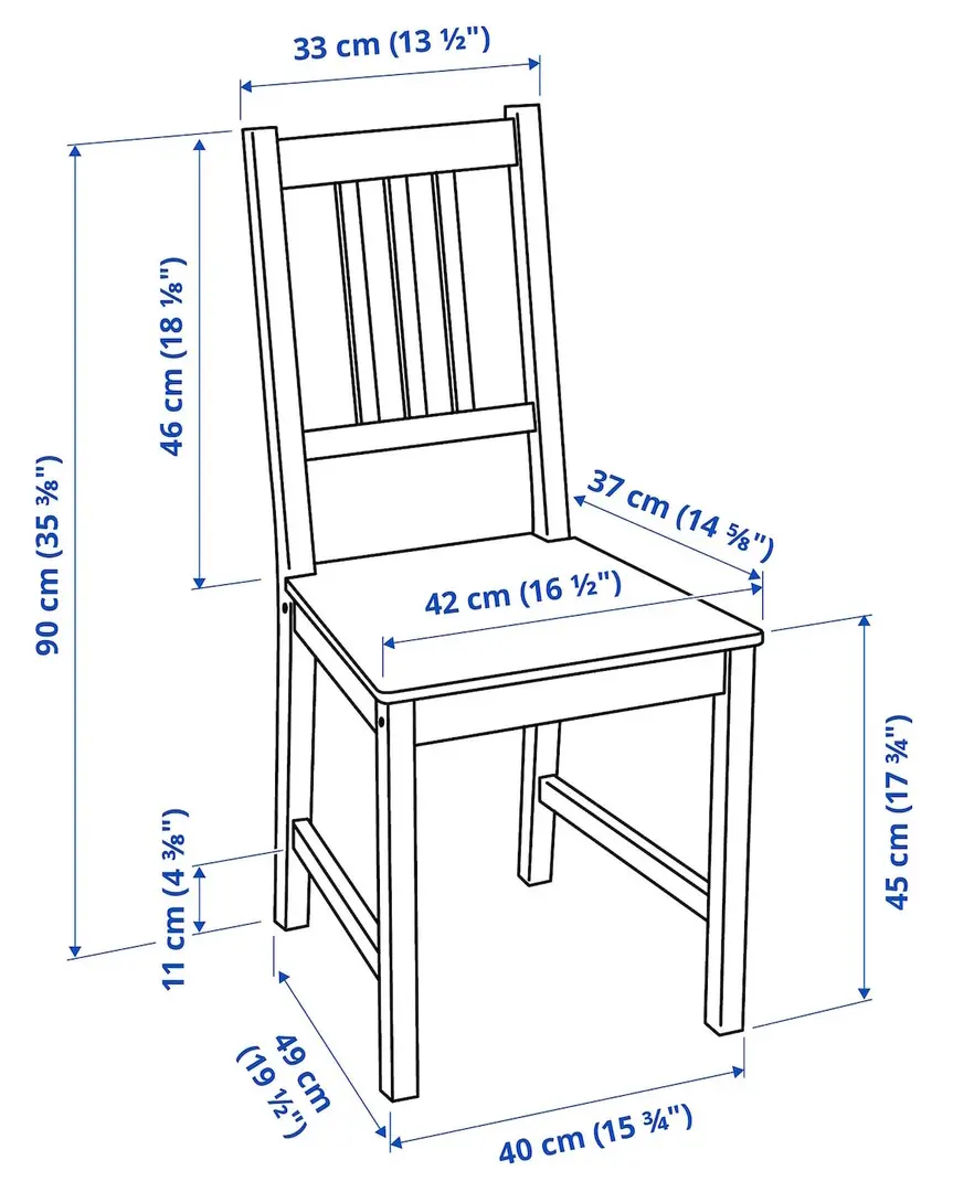 Scaun Ikea Pinntorp (Maro deschis vopsit)