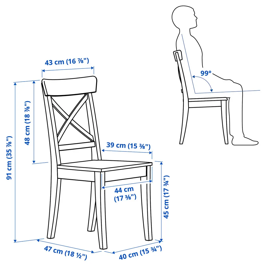 Scaun Ikea Rosentorp (Negru)