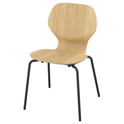 Scaun Ikea Skalsta furnir stejar (Stejar/Negru-gri)