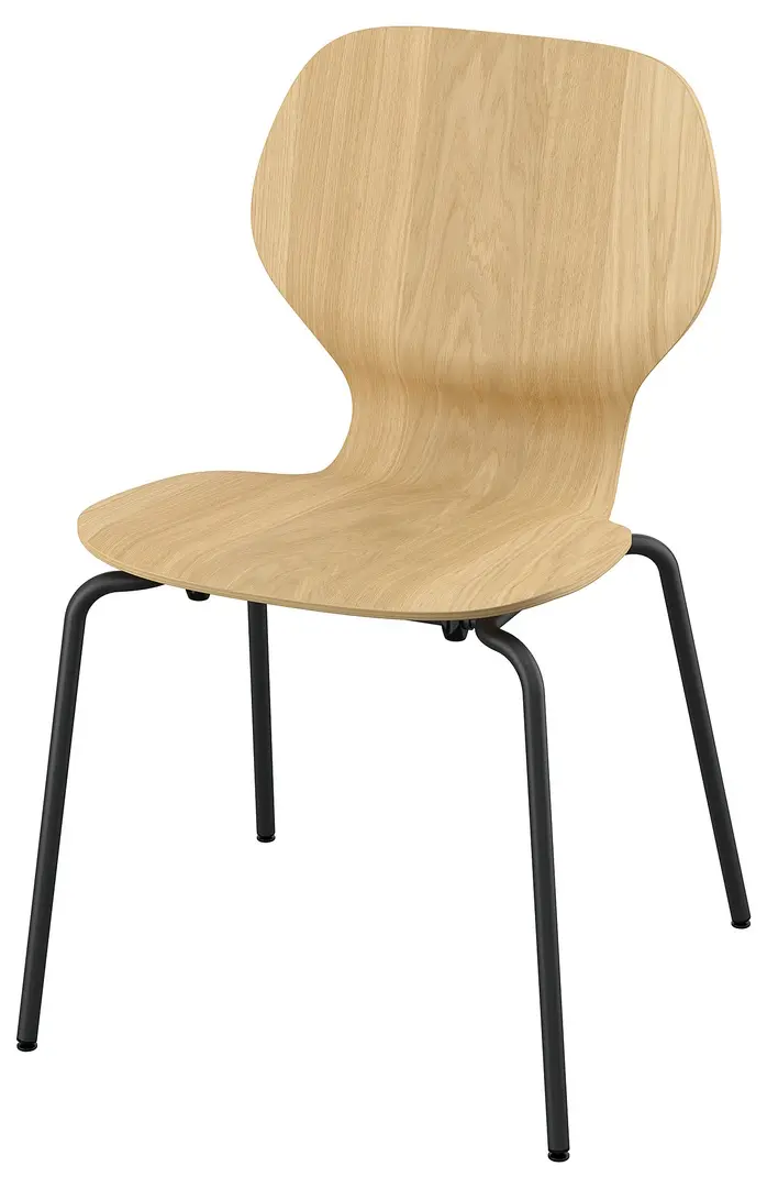 Scaun Ikea Skalsta furnir stejar (Stejar/Negru-gri)