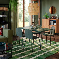 Scaun Ikea Skalsta/Knaback (Gri-verde/Negru-gri) Thumb