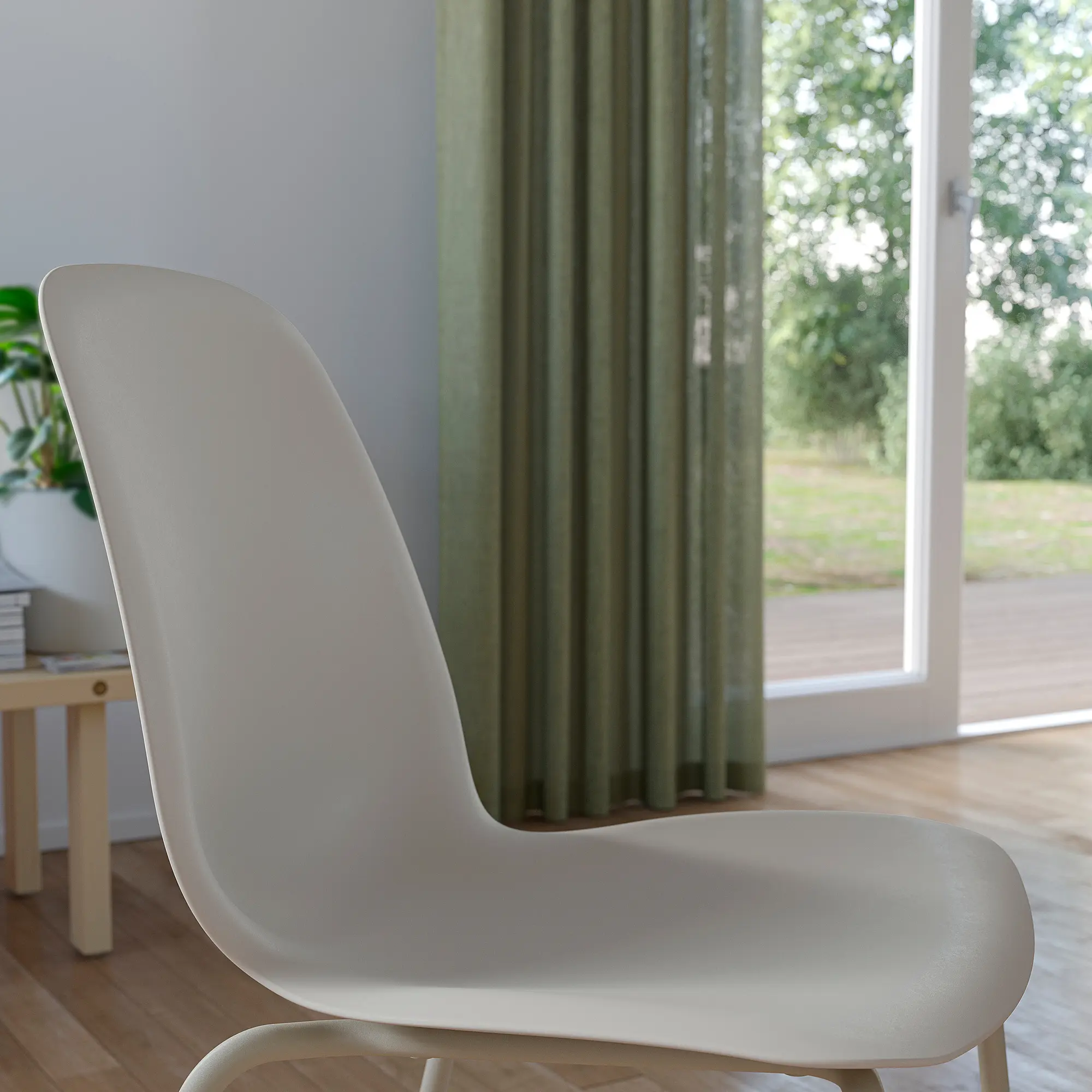 Scaun Ikea Skalsta plastic (Bej/Gri deschis-bej)