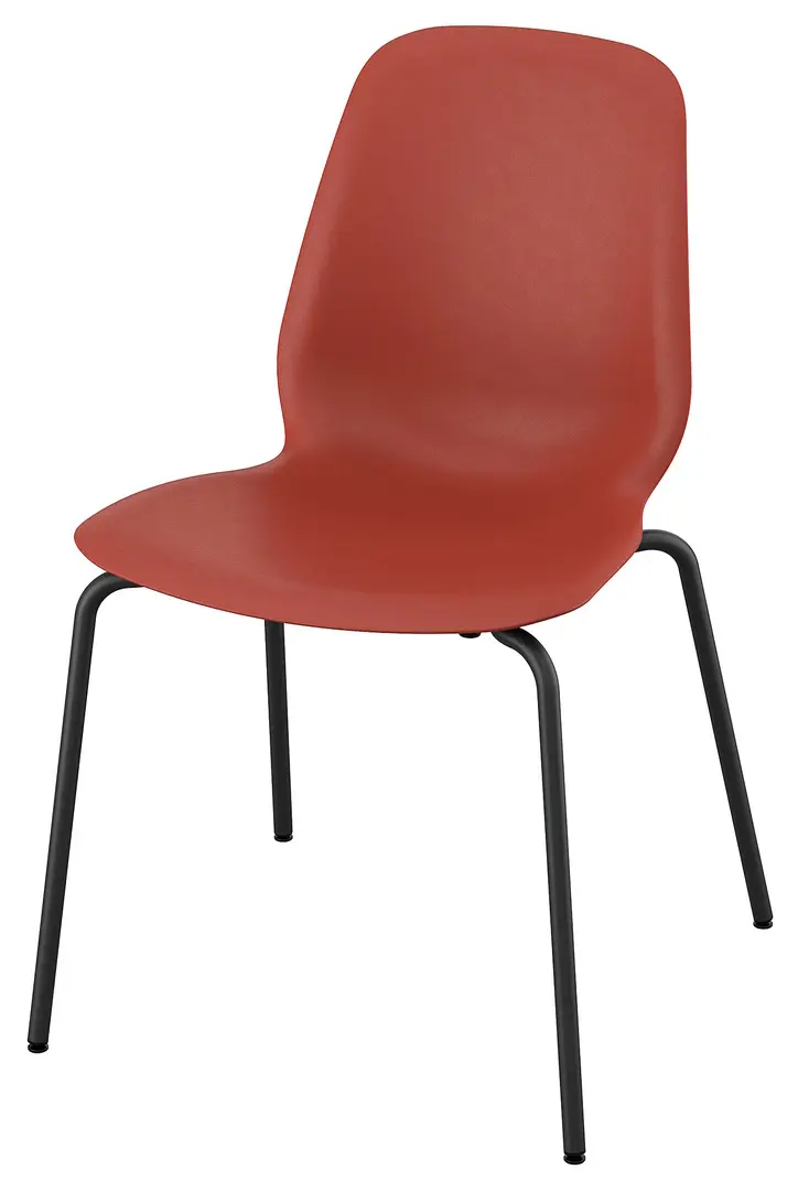 Scaun Ikea Skalsta plastic (Rosu/Negru-gri)