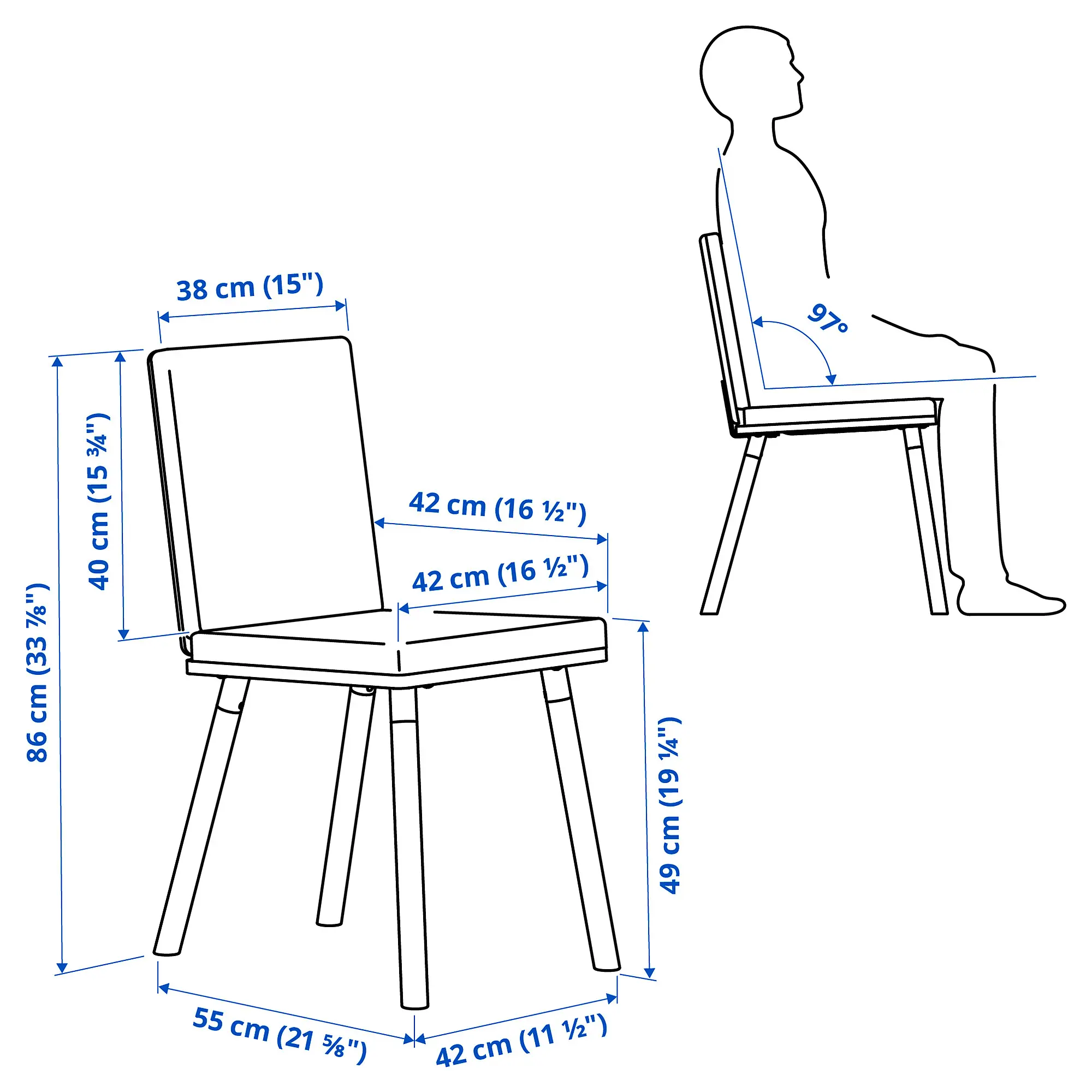 Scaun Ikea Tonstad/Bomstad (Maro-auriu/Aspect stejar)
