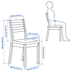 Scaun Ikea Tonstad/Fridtuna (Aspect stejar/Bej deschis) Thumb