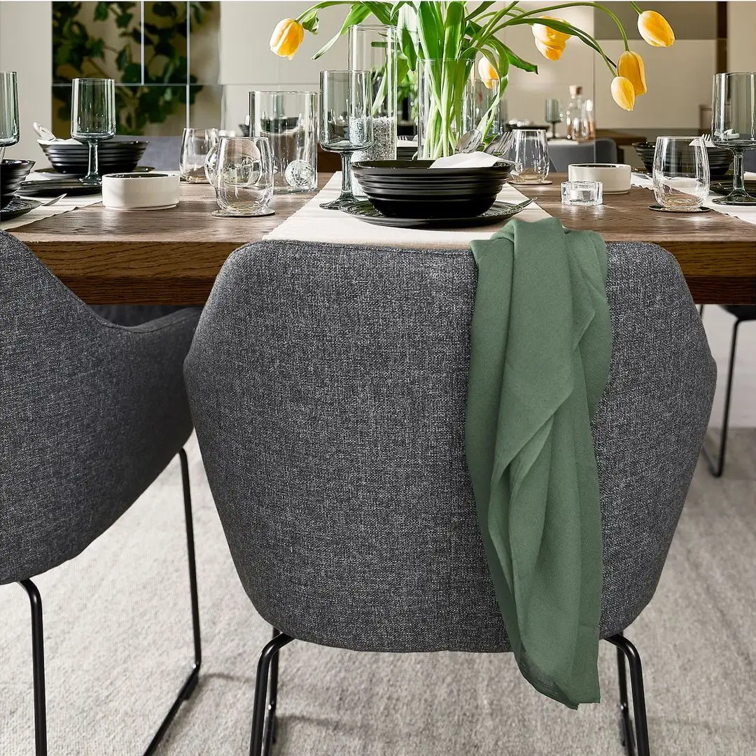 Scaun Ikea Tossberg/Gunnared (Gri inchis/Negru)