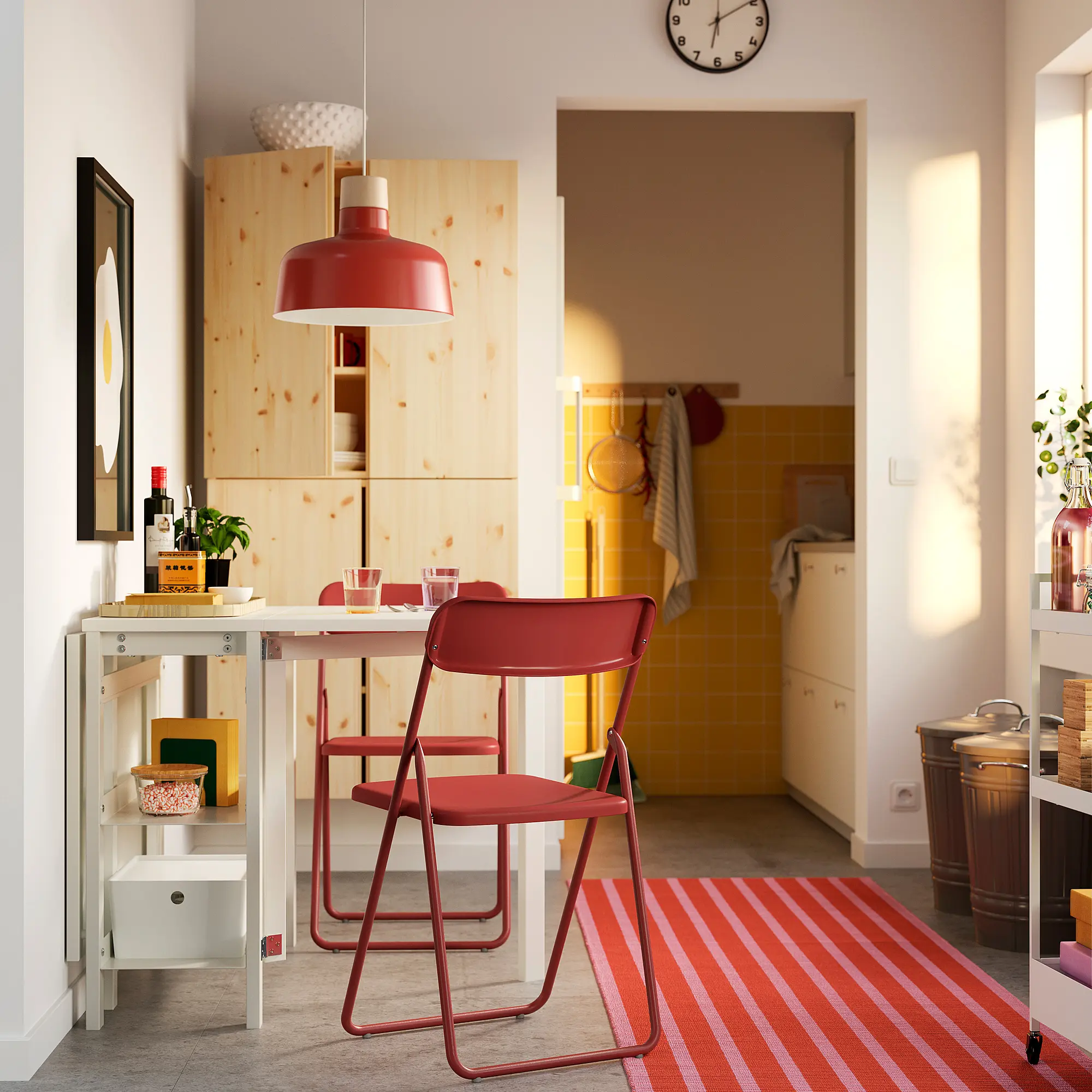 Scaun Ikea Vihals pliant (Rosu)